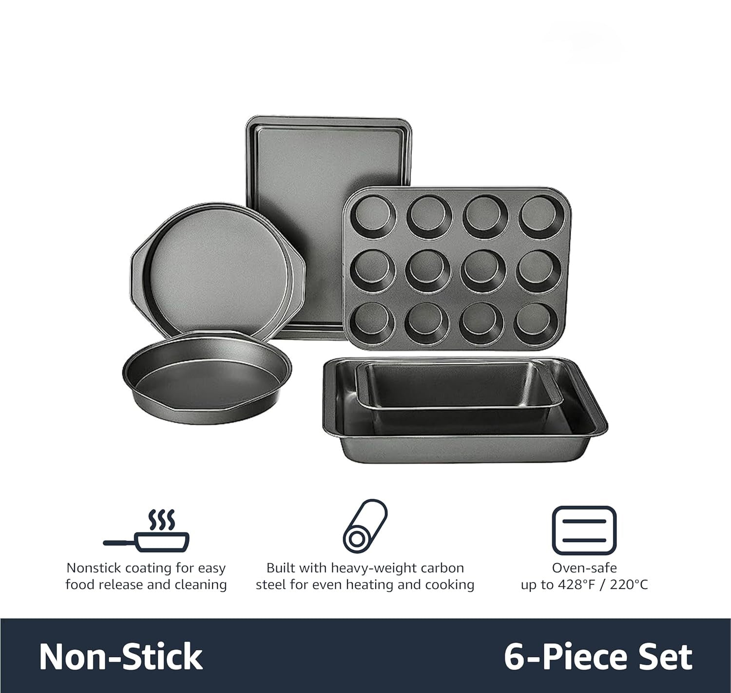 Complete Nonstick Carbon Steel Baking Set