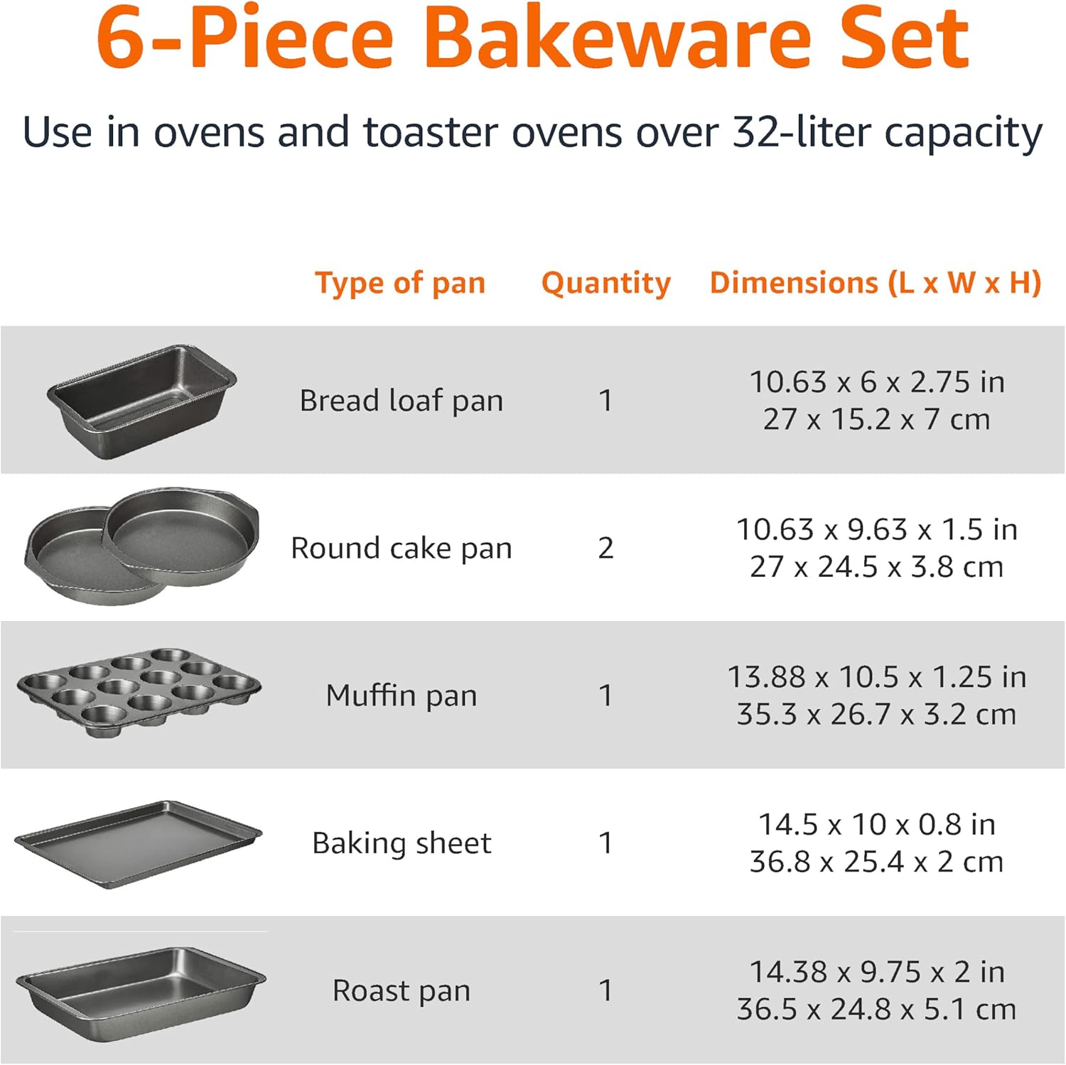 Complete Nonstick Carbon Steel Baking Set