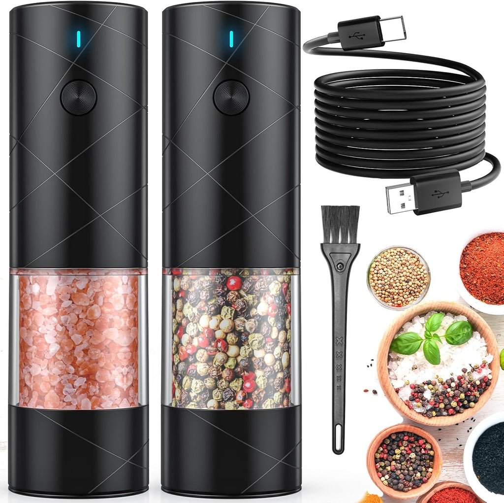 Electric Salt Pepper Grinder Set